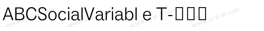 ABCSocialVariabl e T字体转换